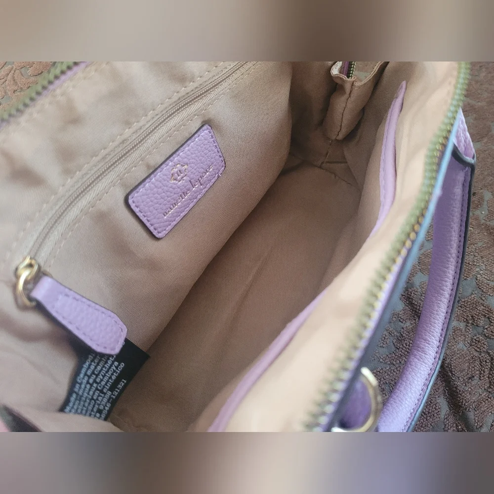 Nanette Lepore Lavender Dome Satchel Shoulder Bag Spring Girlie Pastel Lilac